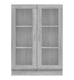 Armoire à vitrine Sonoma gris 82,5x30,5x115cm Bois d'ingénierie