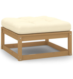 Salon de jardin 10 pcs avec coussins Marron miel Bois de pin