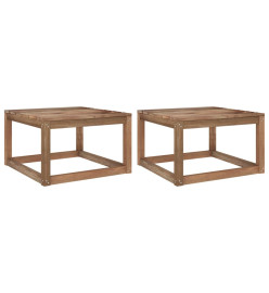 Tables palette de jardin 2pcs 60x60x36,5cm Bois de pin imprégné