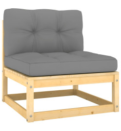 Salon de jardin 10 pcs avec coussins Bois de pin massif