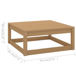 Salon de jardin 8 pcs avec coussins Marron miel Bois de pin