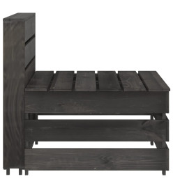 Salon de jardin 7 pcs Bois de pin imprégné de gris