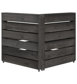 Salon de jardin 7 pcs Bois de pin imprégné de gris