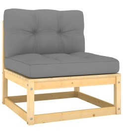 Salon de jardin 10 pcs avec coussins Bois de pin massif