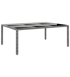 Mobilier à dîner de jardin 11 pcs Résine tressée Gris