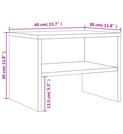 Tables de chevet 2 pcs Chêne fumé 40x30x30 cm Bois d'ingénierie