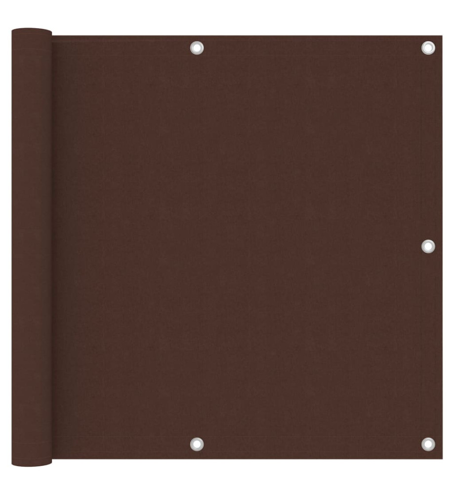 Écran de balcon Marron 90x300 cm Tissu Oxford