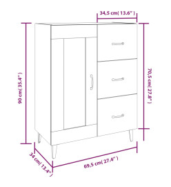 Buffet Sonoma gris 69,5x34x90 cm Bois d'ingénierie