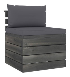 Salon de jardin palette 12 pcs avec coussins Bois de pin massif