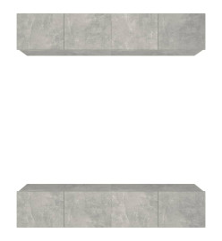 Meubles TV 4 pcs Gris béton 80x30x30 cm Bois d'ingénierie