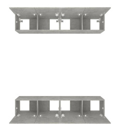 Meubles TV 4 pcs Gris béton 80x30x30 cm Bois d'ingénierie