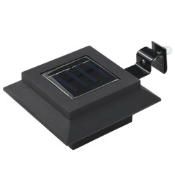 Lampe solaire à LED carrée d'extérieur 6 pcs 12 cm Noir