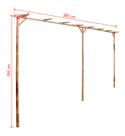 Pergola Bambou 385 x 40 x 205 cm