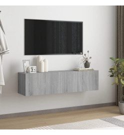 Armoire murale TV Sonoma gris 120x30x30 cm Bois d'ingénierie