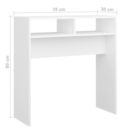 Table console Blanc 78x30x80 cm Aggloméré