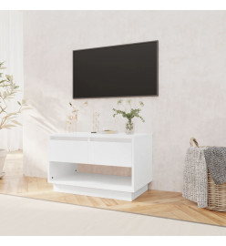 Meuble TV Blanc brillant 70x41x44 cm Aggloméré