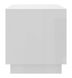 Meuble TV Blanc brillant 70x41x44 cm Aggloméré