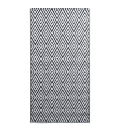 Tapis d'extérieur Blanc et noir 120x180 cm PP