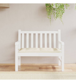 Coussin de banc de jardin blanc crème 100x50x7 cm tissu oxford