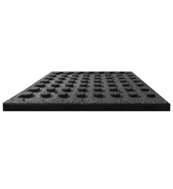 Carreaux de protection antichoc 12pcs Caoutchouc 50x50x3cm Noir