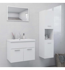 Ensemble de meubles de salle de bain Blanc brillant Aggloméré