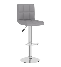 Tabourets de bar lot de 2 gris clair tissu