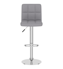 Tabourets de bar lot de 2 gris clair tissu