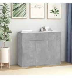 Buffet Gris béton 88x30x70 cm Aggloméré