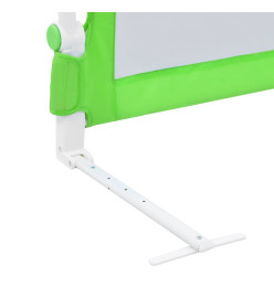 Barrière de sécurité de lit d'enfant Vert 180x42 cm Polyester