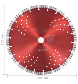 Disque de coupe diamanté avec turbo et trous Acier 300 mm