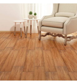 Planche de plancher PVC autoadhésif 5,02 m² 2 mm Orme naturel