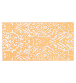 Tapis d'extérieur Orange et blanc 160x230 cm PP