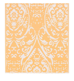 Tapis d'extérieur Orange et blanc 160x230 cm PP