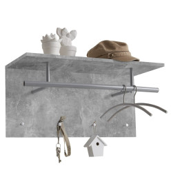 FMD Porte-manteau mural 72x29,3x34,5 cm Gris béton