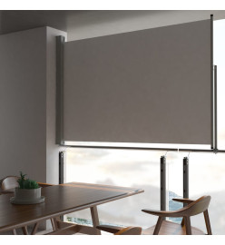 Auvent latéral rétractable de patio 160 x 300 cm Gris