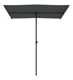 Parasol d'extérieur avec mât en aluminium 180x110 cm Anthracite