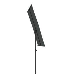 Parasol d'extérieur avec mât en aluminium 180x110 cm Anthracite