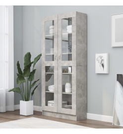 Armoire à vitrine Gris béton 82,5x30,5x185,5 cm Aggloméré