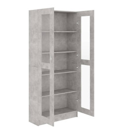 Armoire à vitrine Gris béton 82,5x30,5x185,5 cm Aggloméré