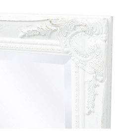 Miroir mural style baroque 100x50 cm blanc