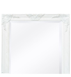 Miroir mural style baroque 100x50 cm blanc