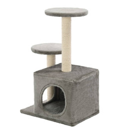 Arbre à chat avec griffoirs en sisal 60 cm Gris