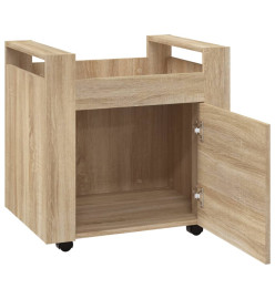 Chariot de bureau Chêne sonoma 60x45x60 cm Bois d'ingénierie