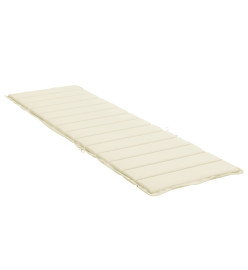 Coussin de chaise longue crème 200x60x3 cm tissu oxford