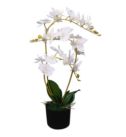 Plante artificielle avec pot Orchidée 65 cm Blanc