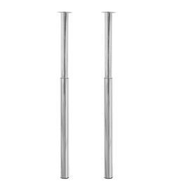 Pieds de table télescopique 2 pcs Chrome 710 mm - 1100 mm