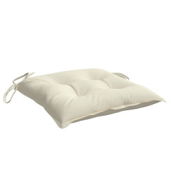 Coussins de chaise 4 pcs blanc crème 50x50x7 cm tissu oxford