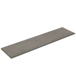 Panneaux muraux 12 pcs Gris clair 60x15 cm Velours 1,08 m²