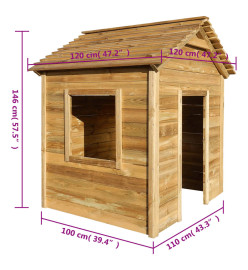 Maisonnette d'extérieur 120x120x146 cm Bois de pin