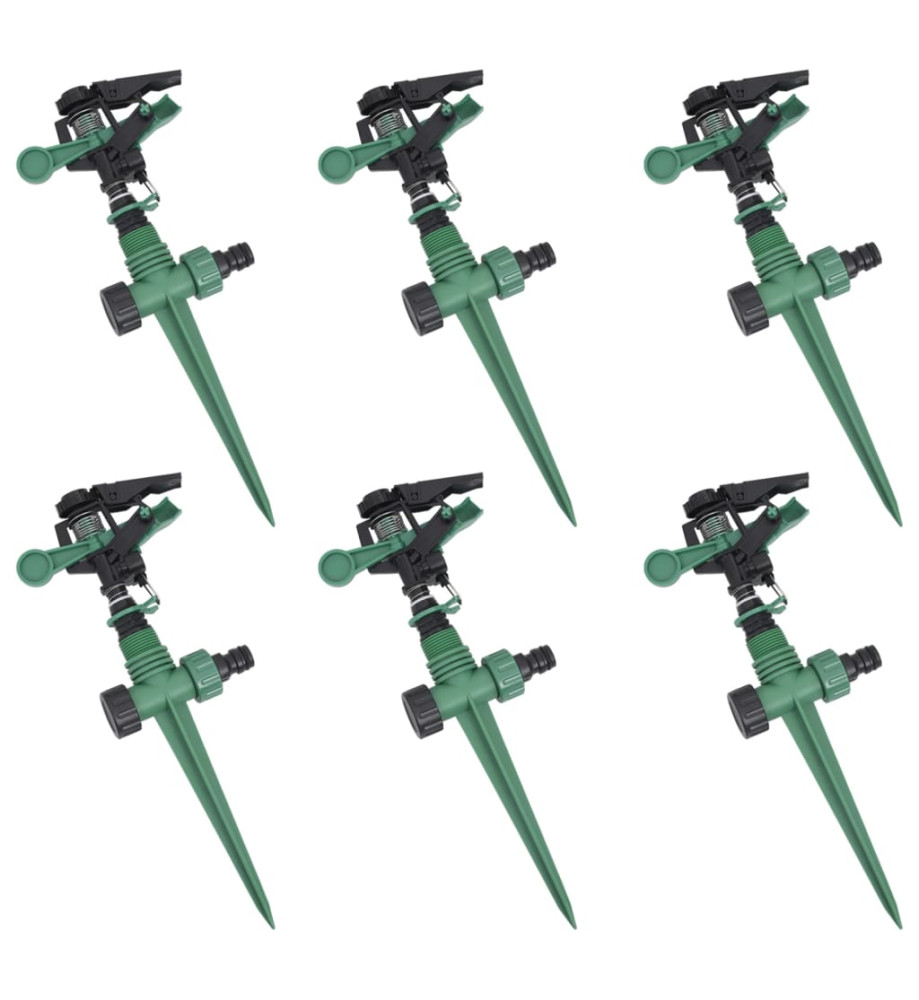 Arroseurs à impulsion de jardin 6 pcs